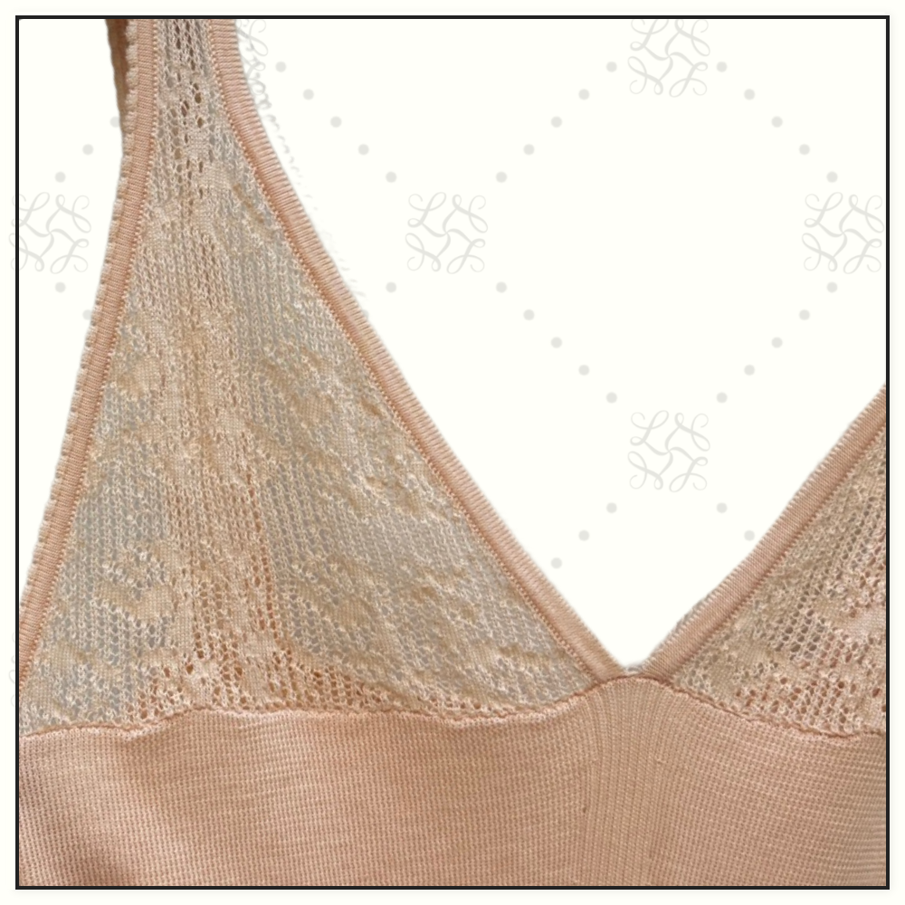 EMBROIDERED POINTELLE COTTON TOP & CARDIGAN