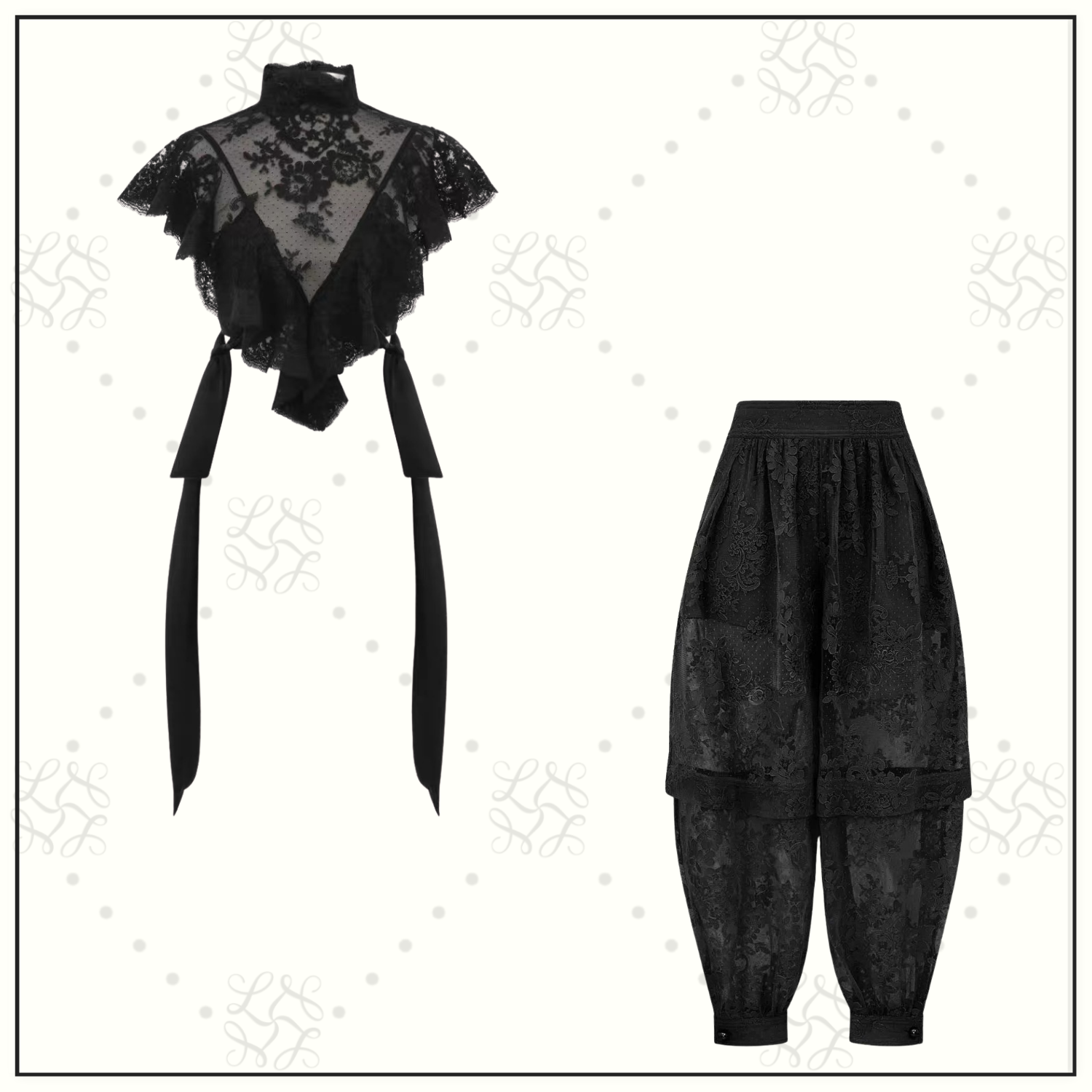 HYPNOTIC LACE BODICE & LACE HAREM PANT