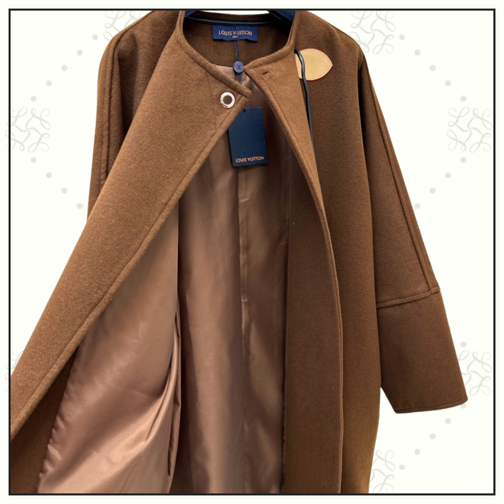 CASHMERE LACE TIE BALLOON SLEEVE COAT