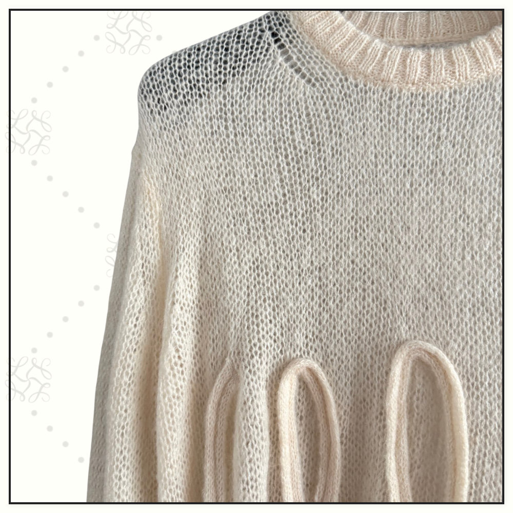 ALPACA WOOL SILK KNIT SWEATER