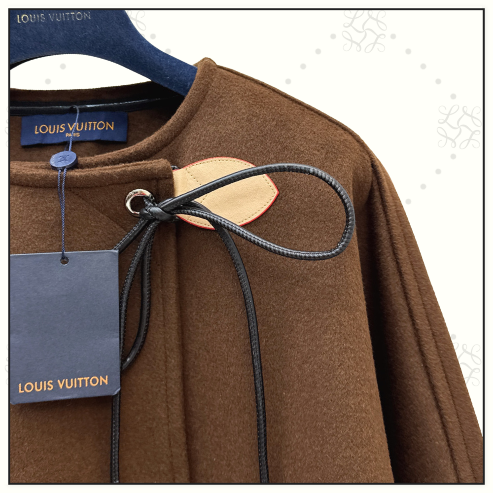 CASHMERE LACE TIE BALLOON SLEEVE COAT