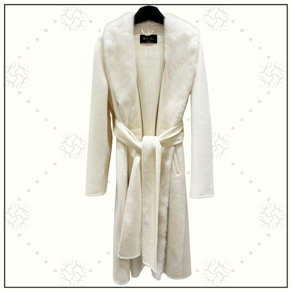 CASHMERE FOX FUR COLLAR COAT