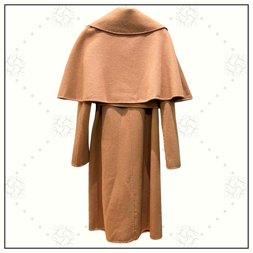 CAPED WOOL BLEND COAT