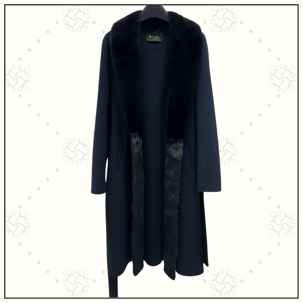 CASHMERE FOX FUR COLLAR COAT