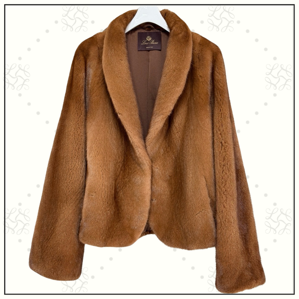 MINK FUR JACKET WITH SHAWL COLLAR