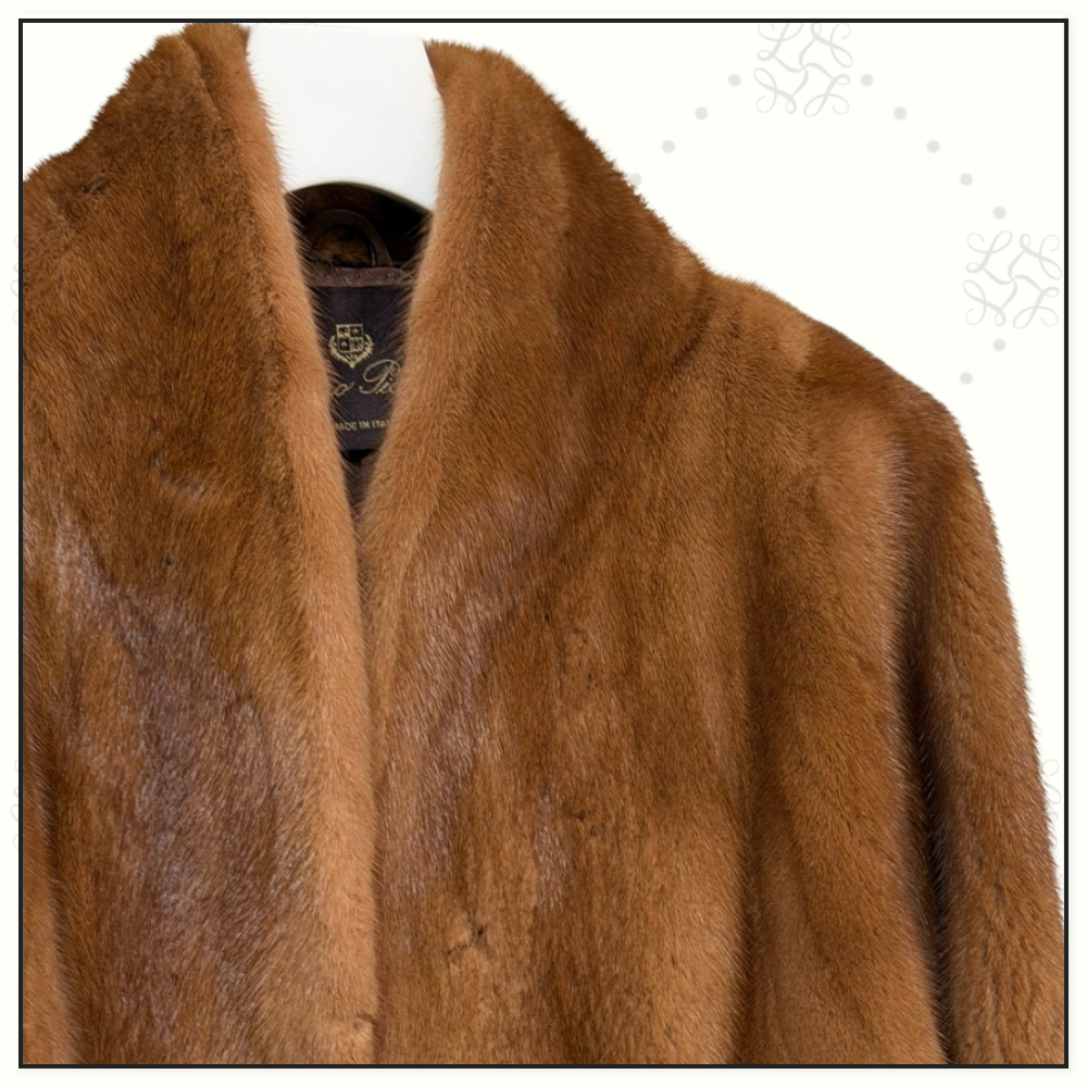 MINK FUR JACKET WITH SHAWL COLLAR