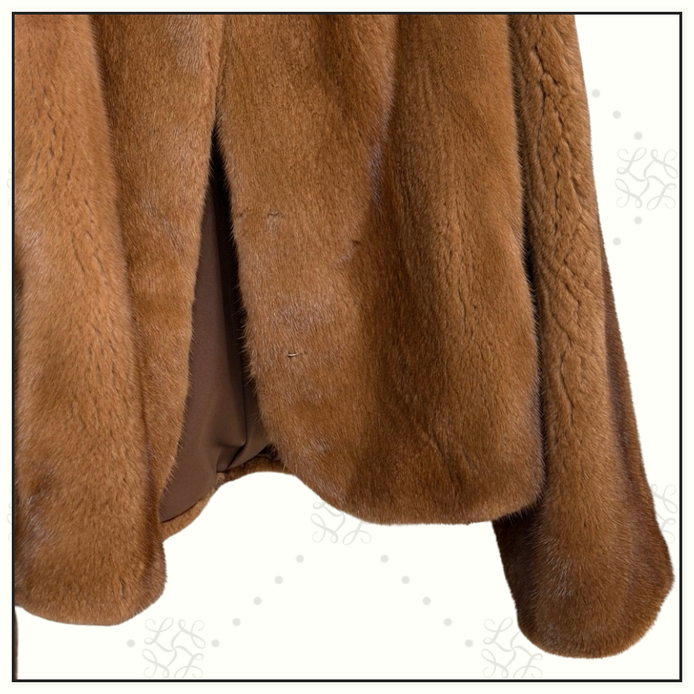 MINK FUR JACKET WITH SHAWL COLLAR