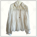 VINTAGE STYLE LACE COLLAR BLOUSE