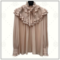 RUFFLED SILK BLOUSE