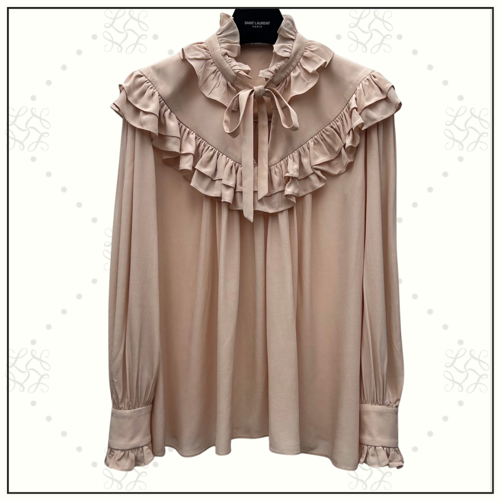 RUFFLED SILK BLOUSE