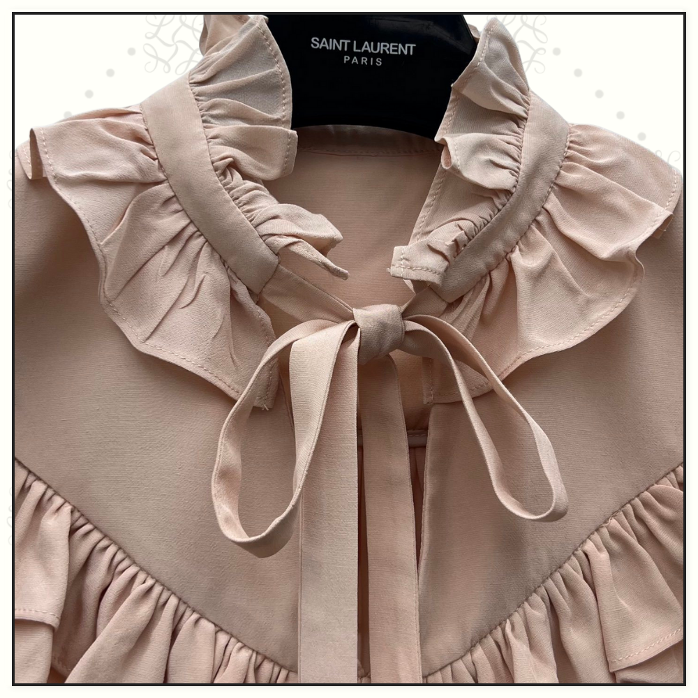 RUFFLED SILK BLOUSE