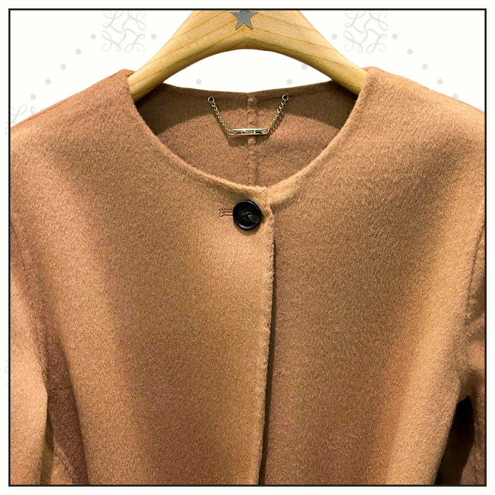 CAPED WOOL BLEND COAT