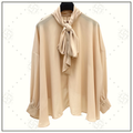 SILK TIE NECK BLOUSE