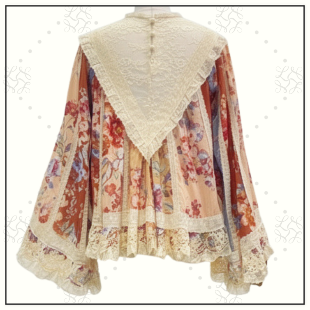 AWAKEN LACE TRIM BLOUSE