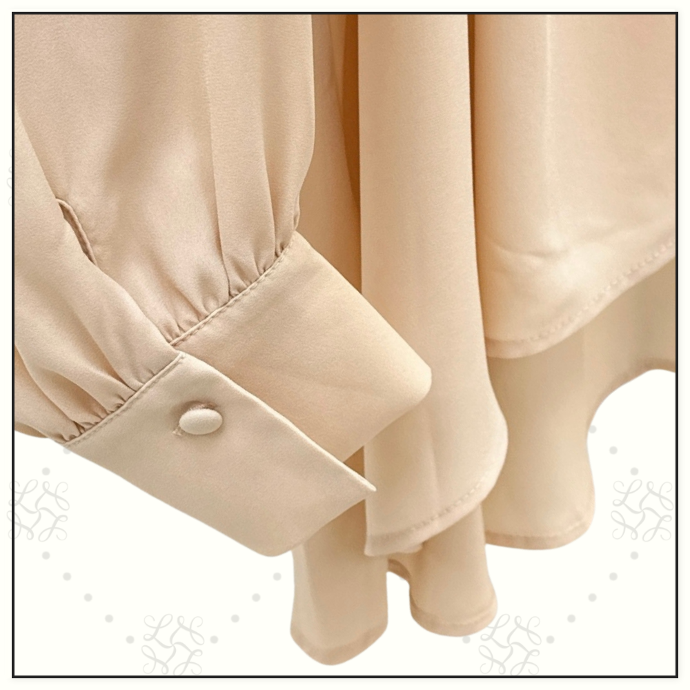 SILK TIE NECK BLOUSE