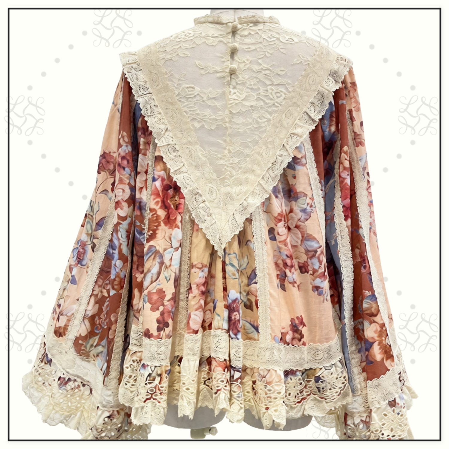 AWAKEN LACE TRIM BLOUSE