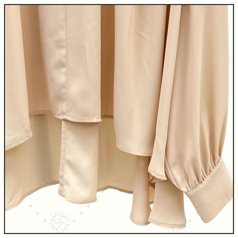 SILK TIE NECK BLOUSE