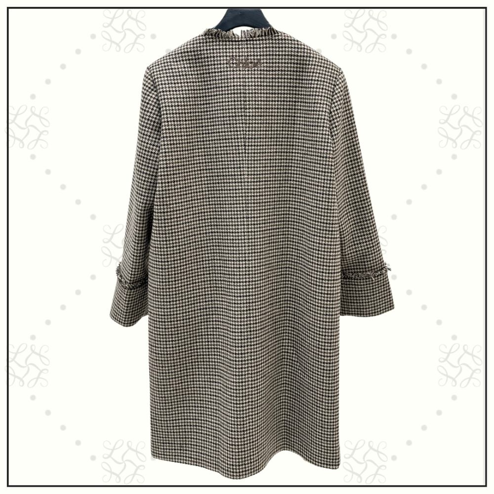 WOOL BLEND HOUNDSTOOTH COAT