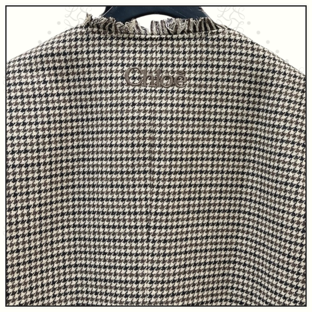 WOOL BLEND HOUNDSTOOTH COAT