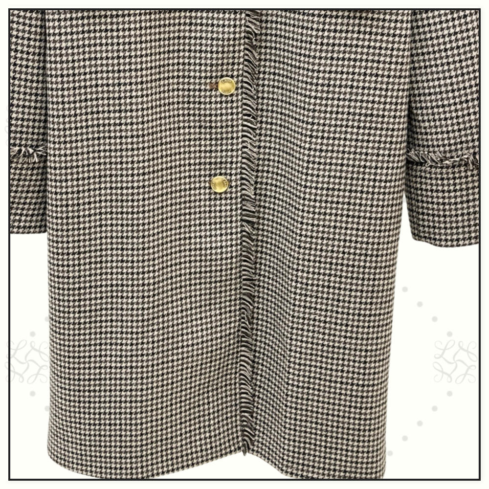 WOOL BLEND HOUNDSTOOTH COAT