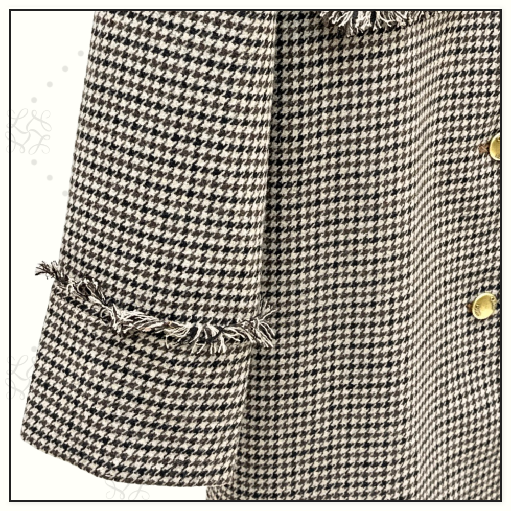 WOOL BLEND HOUNDSTOOTH COAT