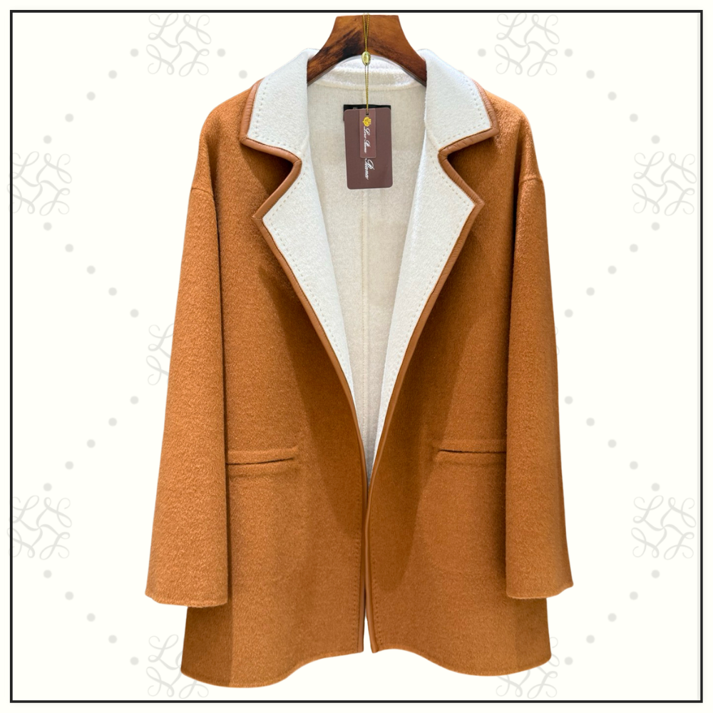 CASHMERE DOUBLE SIDED SELF TIE JACKET
