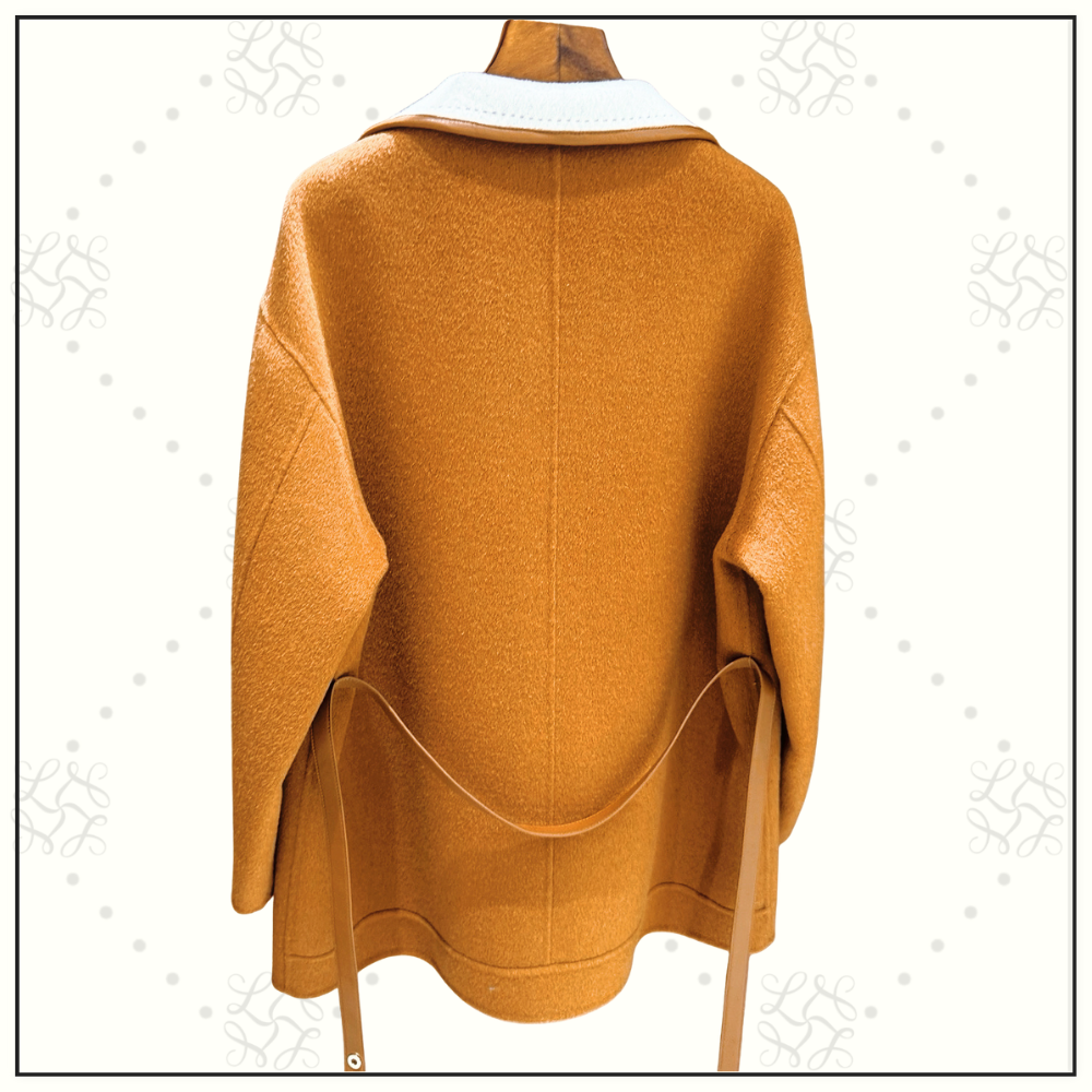 CASHMERE DOUBLE SIDED SELF TIE JACKET