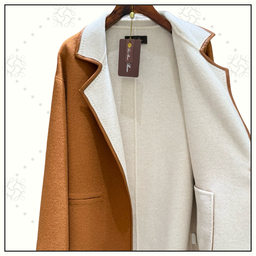 CASHMERE DOUBLE SIDED SELF TIE JACKET