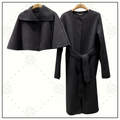 CAPED WOOL BLEND COAT