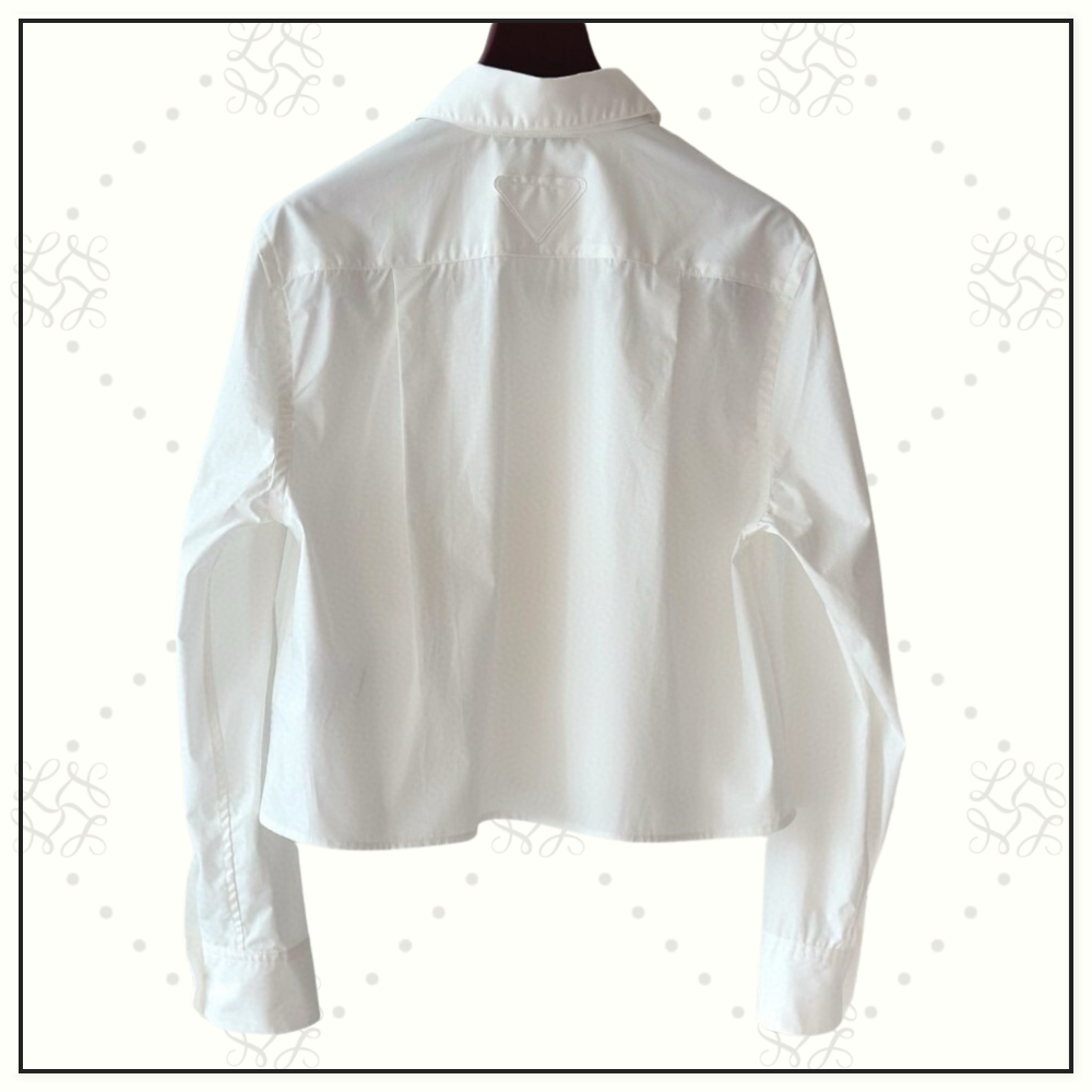 CROPPED BOW DETAIL SHIRT