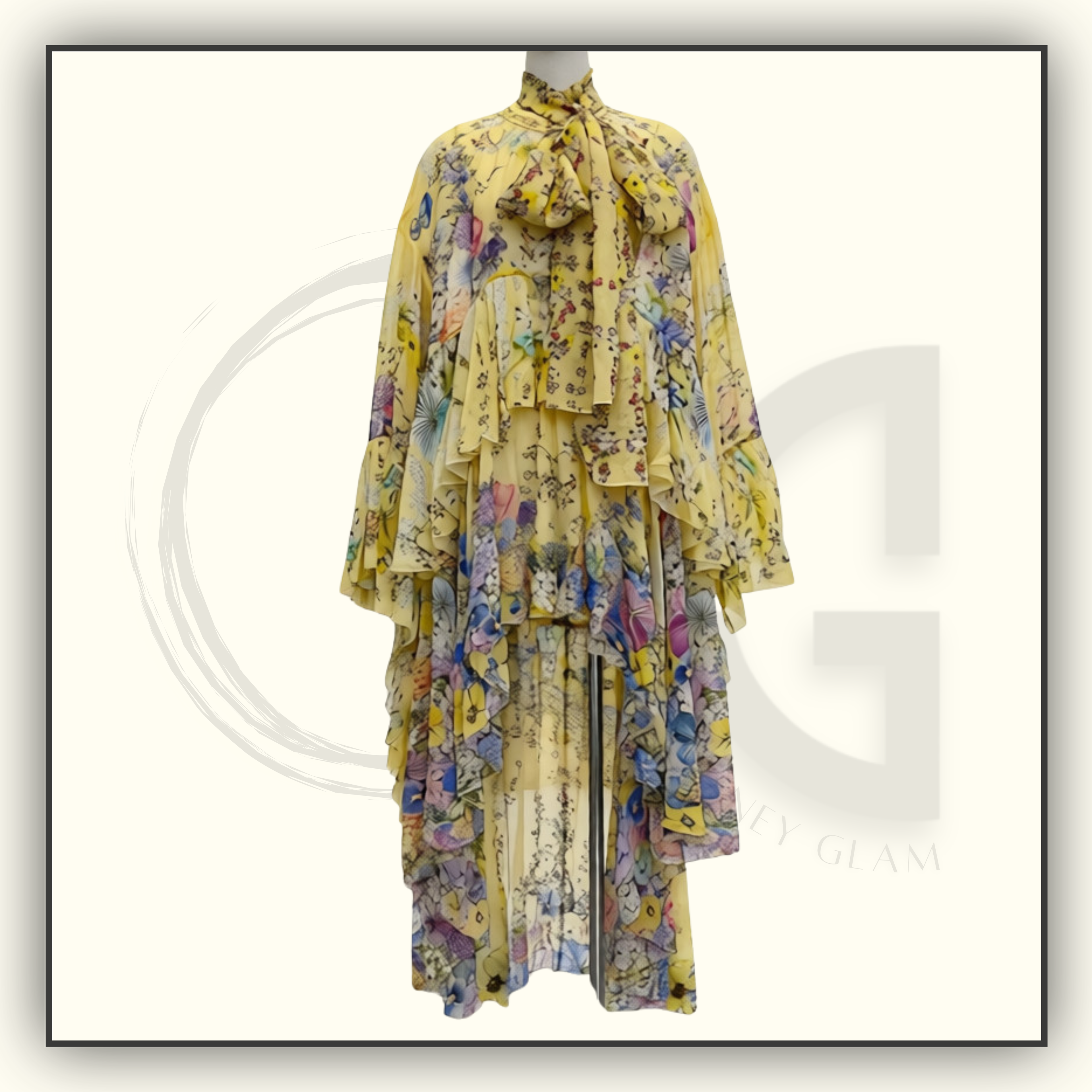 RUFFLE HIGH LOW DRESS