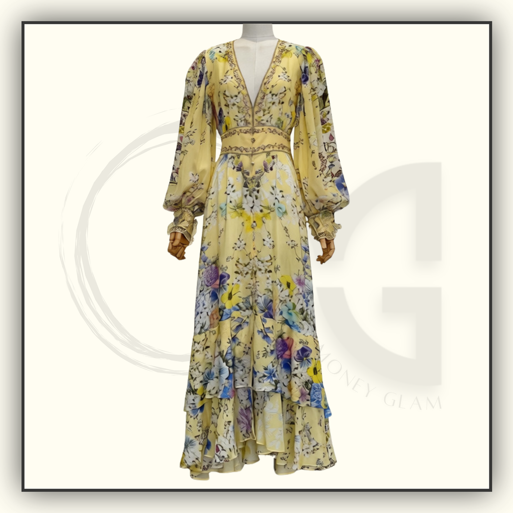 LONG BUTTON FRONT DRESS