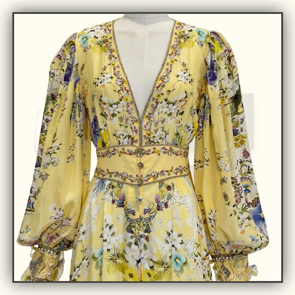 LONG BUTTON FRONT DRESS