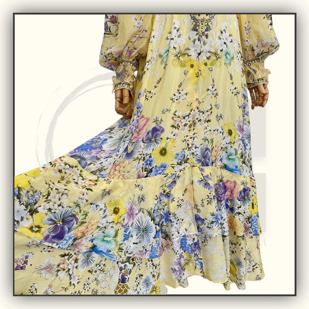 LONG BUTTON FRONT DRESS