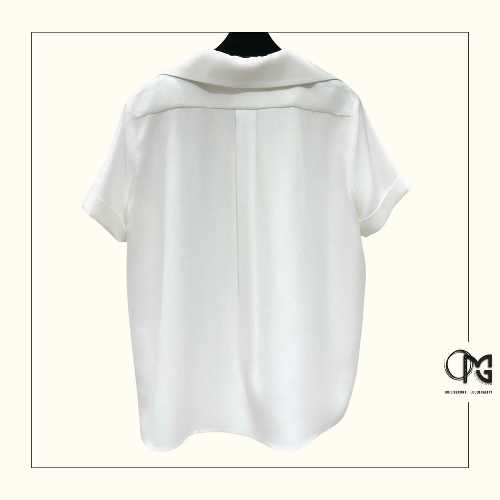 SILK SATIN SHORT SLEEVE SHIRT