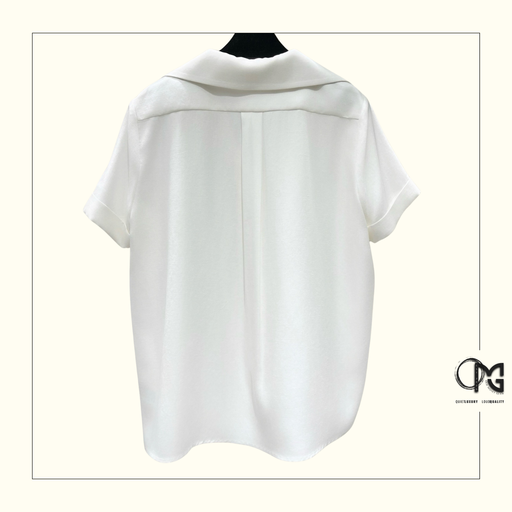 SILK SATIN SHORT SLEEVE SHIRT