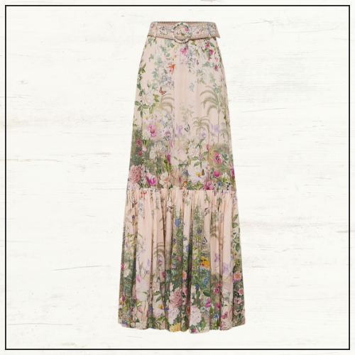 LACE UP FRONT BLOUSE & HEM FRILL SKIRT