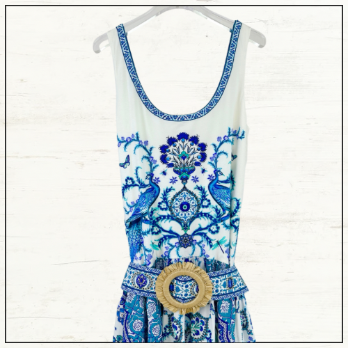 JERSEY TANK DRESS WITH CONTRAST SKIRT