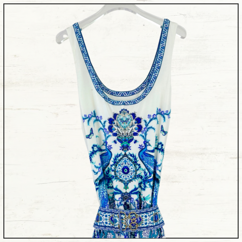 JERSEY TANK DRESS WITH CONTRAST SKIRT