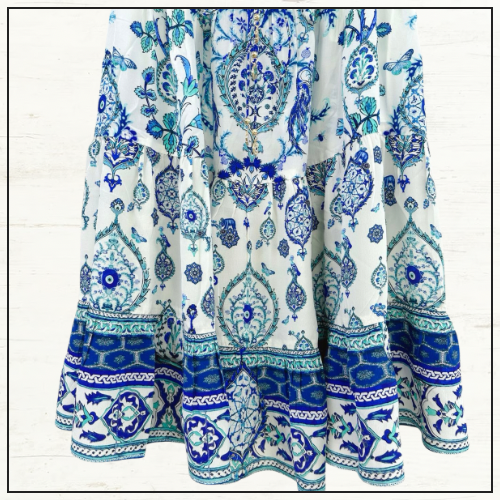 GATHERED BUST TIERED MINI DRESS