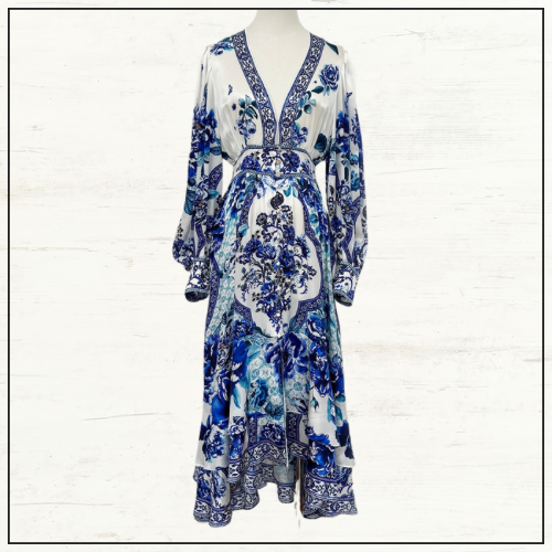 LONG BUTTON FRONT DRESS