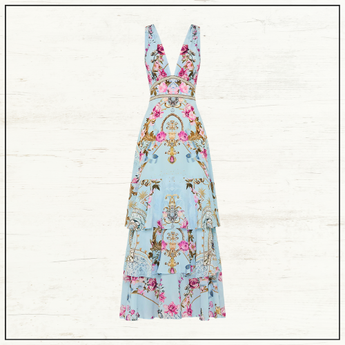 TIERED RUFFLE HEM DRESS