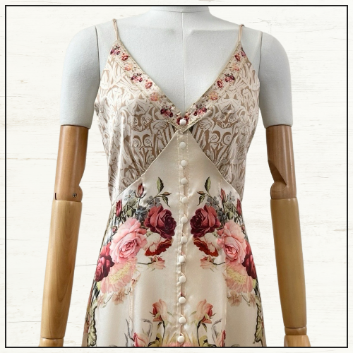 BUTTON FRONT STRAPPY DRESS