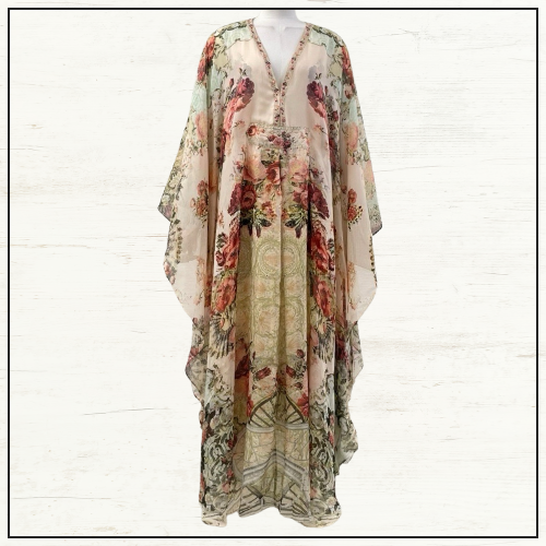 LONG KAFTAN WITH WAIST DETAIL