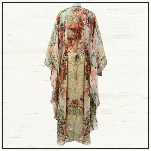 LONG KAFTAN WITH WAIST DETAIL