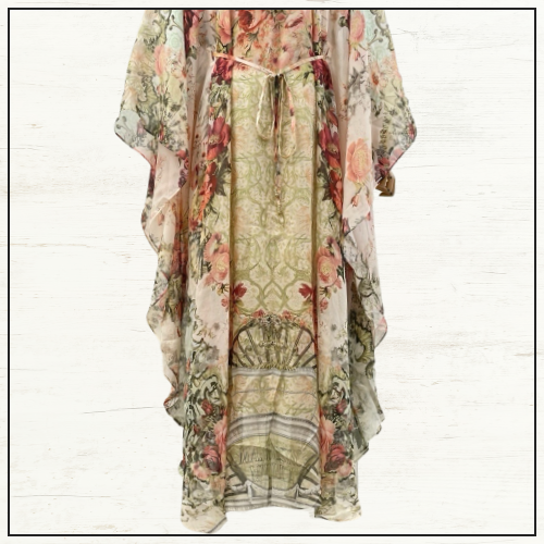 LONG KAFTAN WITH WAIST DETAIL