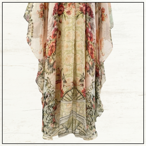 LONG KAFTAN WITH WAIST DETAIL