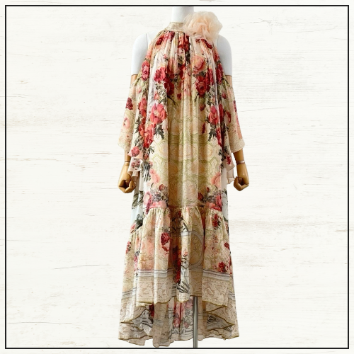 COLD SHOULDER LONG DRESS