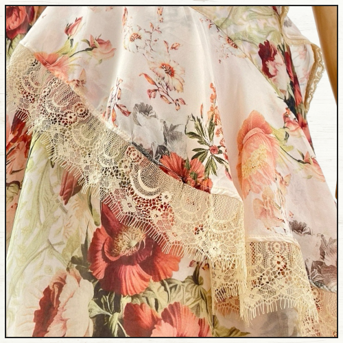 ASYMMETRIC SPLICED RUFFLE DRESS