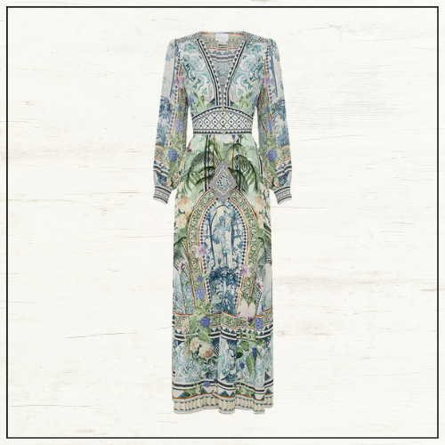 BUTTON DRESS WITH SHAPED WAISTBAND